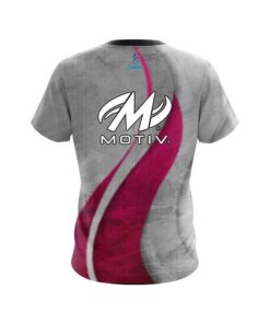 Alternative view of Motiv Rough Edges Pink CoolWick Bowling Jersey