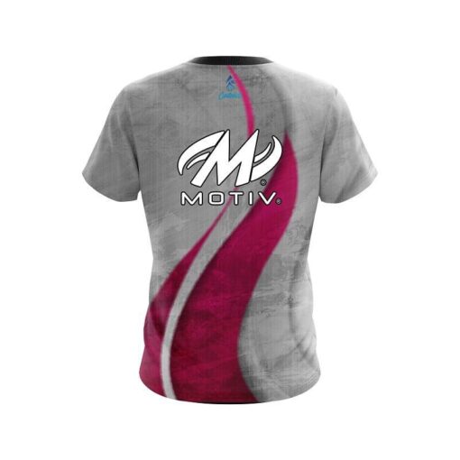 Motiv Rough Edges Pink CoolWick Bowling Jersey - Image 2