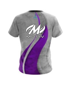 Alternative view of Motiv Rough Edges Purple CoolWick Bowling Jersey