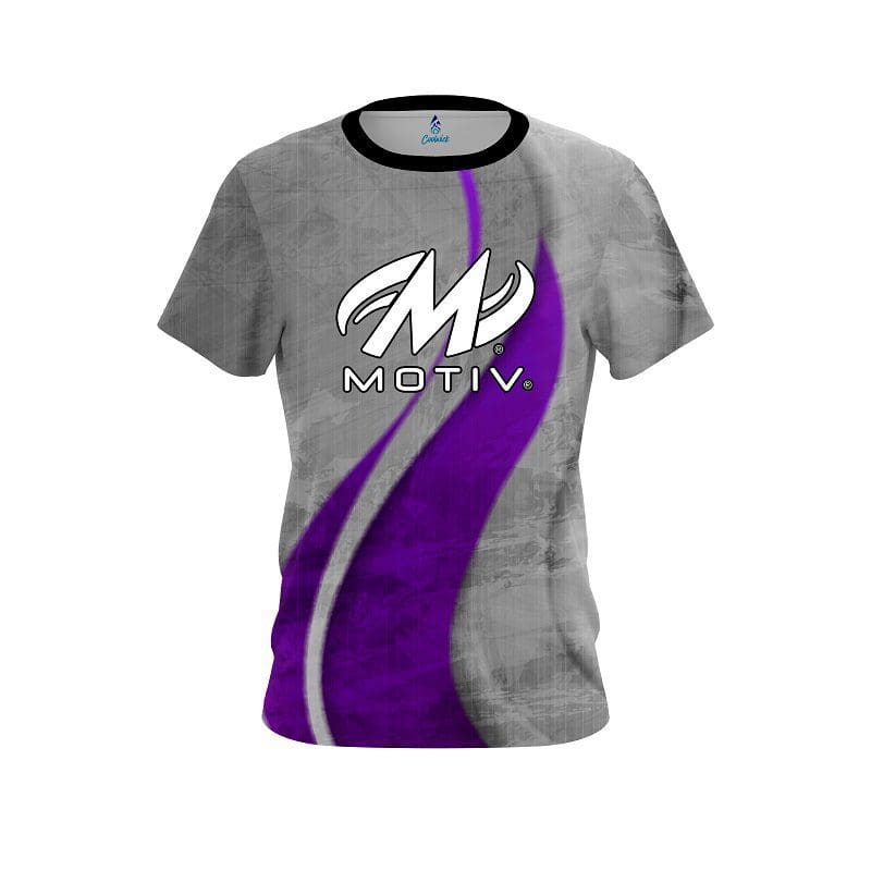 Motiv Rough Edges Purple CoolWick Bowling Jersey