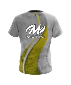 Alternative view of Motiv Rough Edges Yellow CoolWick Bowling Jersey