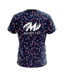 Alternative view of Motiv Snowy Candy Cane CoolWick Bowling Jersey