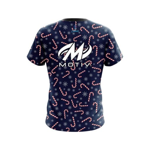 Motiv Snowy Candy Cane CoolWick Bowling Jersey - Image 2