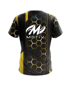 Alternative view of Motiv Yellow Steel Comb CoolWick Bowling Jersey