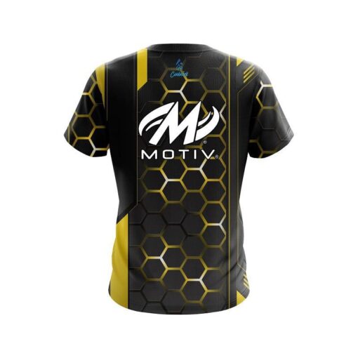 Motiv Yellow Steel Comb CoolWick Bowling Jersey - Image 2