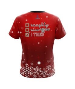 Alternative view of Plain Naughty Or Nice CoolWick Bowling Jersey