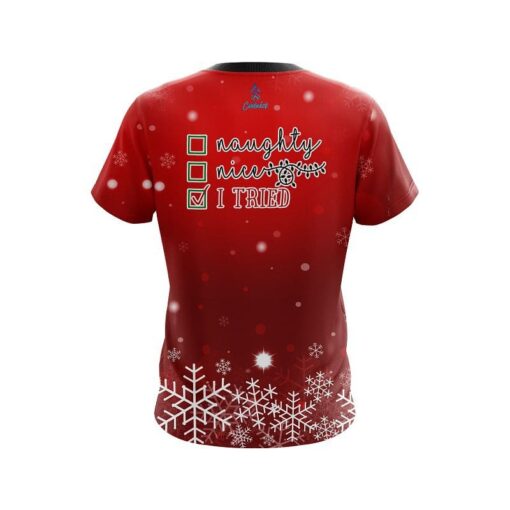 Plain Naughty Or Nice CoolWick Bowling Jersey - Image 2
