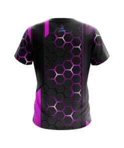 Alternative view of Plain Pink Steel Comb CoolWick Bowling Jersey