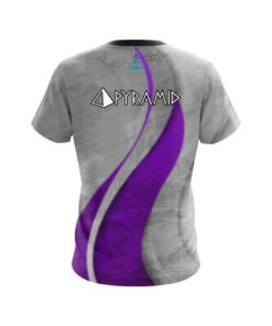 Alternative view of Pyramid Rough Edges Purple CoolWick Bowling Jersey