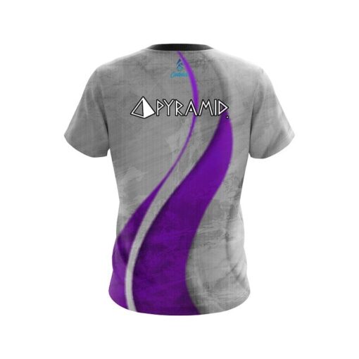 Pyramid Rough Edges Purple CoolWick Bowling Jersey - Image 2