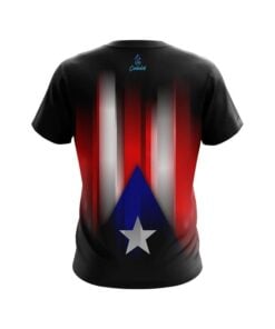 Alternative view of Plain Puerto Rico Flag CoolWick Bowling Jersey