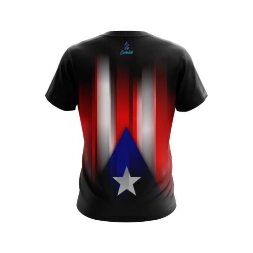 Plain Puerto Rico Flag CoolWick Bowling Jersey - Image 2