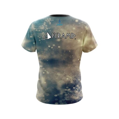 Pyramid Blurred Snowflakes CoolWick Bowling Jersey - Image 2