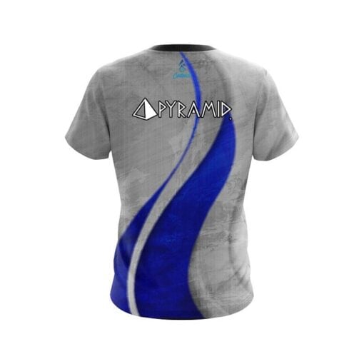 Pyramid Rough Edges Blue CoolWick Bowling Jersey - Image 2