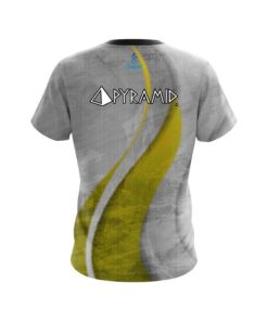 Alternative view of Pyramid Rough Edges Yellow CoolWick Bowling Jersey