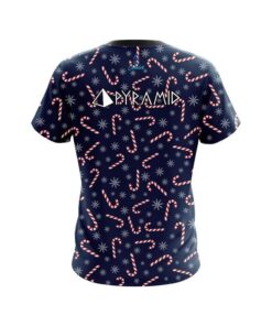 Alternative view of Pyramid Snowy Candy Cane CoolWick Bowling Jersey