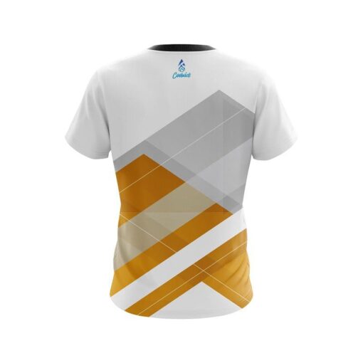 Plain Racing Orange CoolWick Bowling Jersey - Image 2