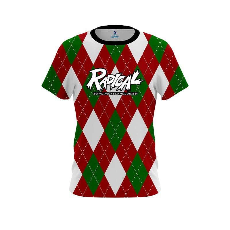 Radical Argyle Green CoolWick Bowling Jersey