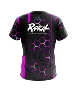 Alternative view of Radical Pink Steel Comb CoolWick Bowling Jersey