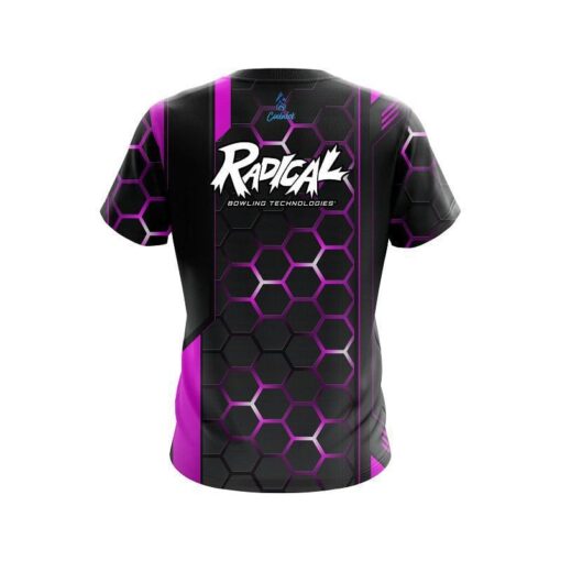 Radical Pink Steel Comb CoolWick Bowling Jersey - Image 2