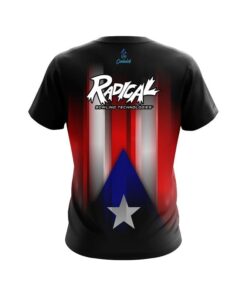 Alternative view of Radical Puerto Rico Flag CoolWick Bowling Jersey