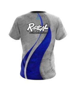 Alternative view of Radical Rough Edges Blue CoolWick Bowling Jersey