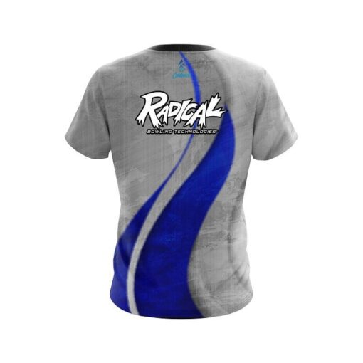Radical Rough Edges Blue CoolWick Bowling Jersey - Image 2