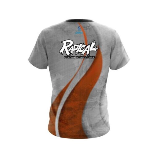 Radical Rough Edges Orange CoolWick Bowling Jersey - Image 2