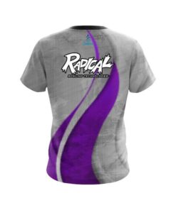 Alternative view of Radical Rough Edges Purple CoolWick Bowling Jersey