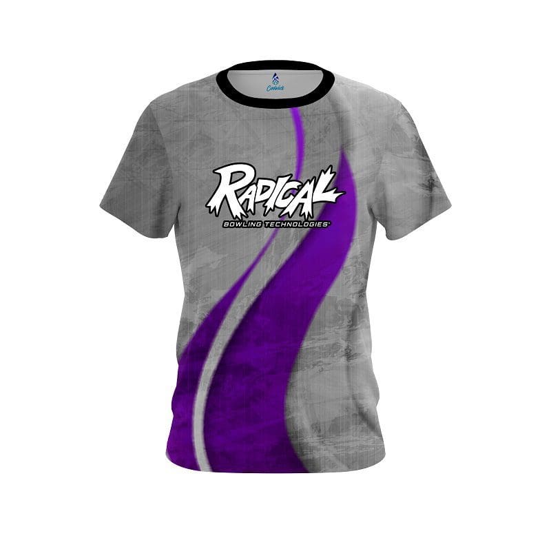 Radical Rough Edges Purple CoolWick Bowling Jersey