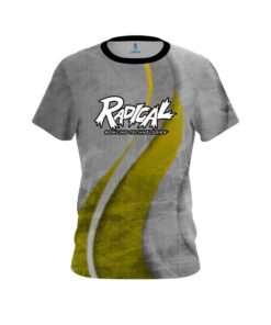 Radical Rough Edges Yellow CoolWick Bowling Jersey