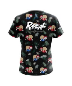 Alternative view of Radical Sloths Christmas Time CoolWick Bowling Jersey
