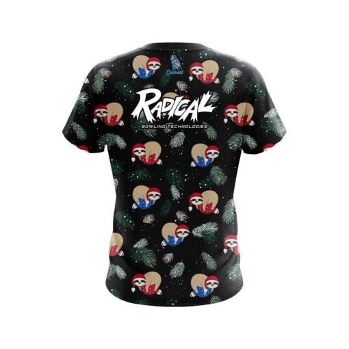Radical Sloths Christmas Time CoolWick Bowling Jersey - Image 2
