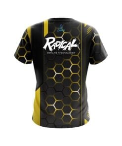 Alternative view of Radical Yellow Steel Comb CoolWick Bowling Jersey