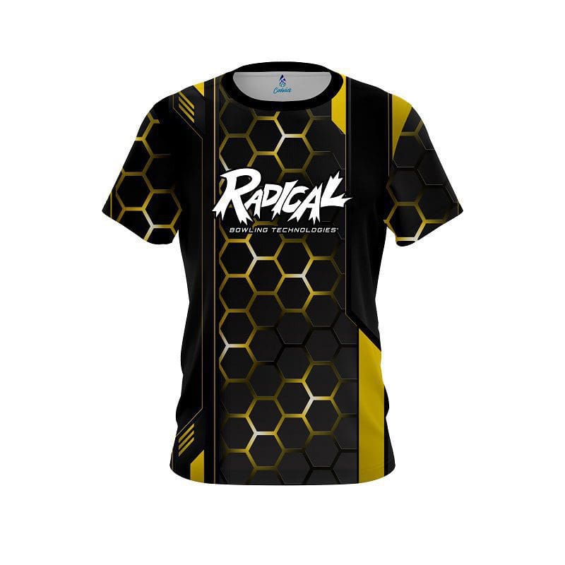 Radical Yellow Steel Comb CoolWick Bowling Jersey