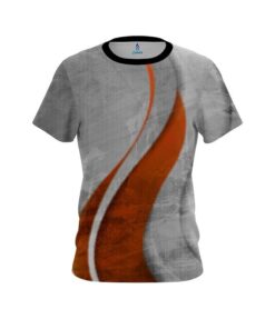 Plain Rough Edges Orange CoolWick Bowling Jersey