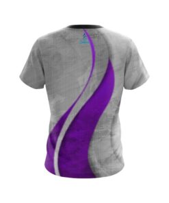 Alternative view of Plain Rough Edges Purple CoolWick Bowling Jersey