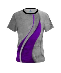 Plain Rough Edges Purple CoolWick Bowling Jersey