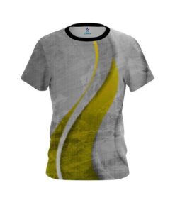 Plain Rough Edges Yellow CoolWick Bowling Jersey