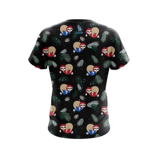 Plain Sloths Christmas Time CoolWick Bowling Jersey - Image 2