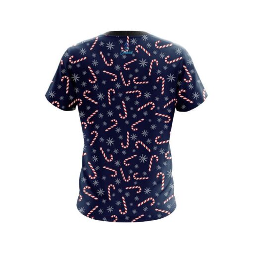 Plain Snowy Candy Cane CoolWick Bowling Jersey - Image 2