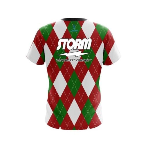 Storm Argyle Green CoolWick Bowling Jersey - Image 2