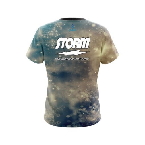 Storm Blurred Snowflakes CoolWick Bowling Jersey - Image 2