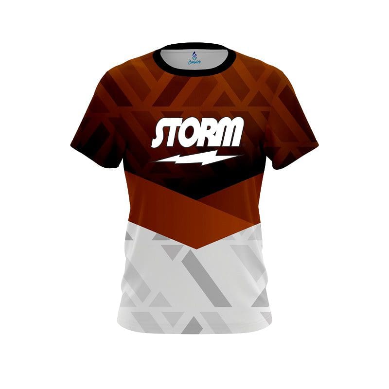 Storm Nutmeg Orange Quick Ship Crew Neck CoolWick Bowling Jersey