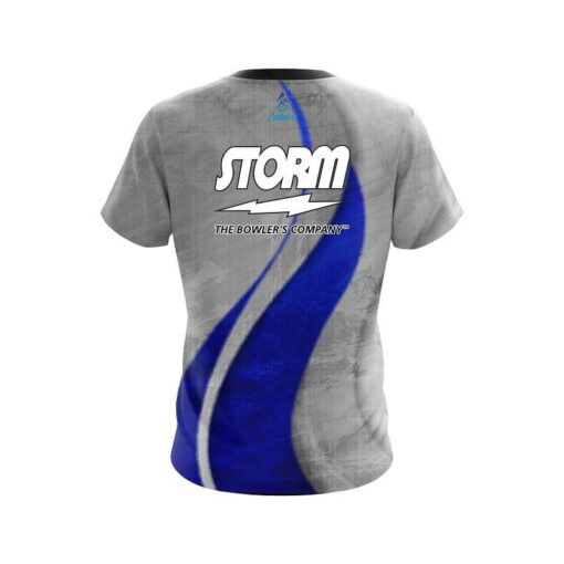 Storm Rough Edges Blue CoolWick Bowling Jersey - Image 2