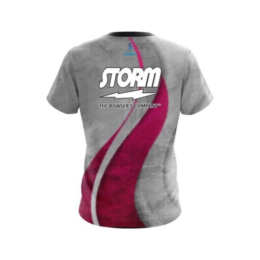 Storm Rough Edges Pink CoolWick Bowling Jersey - Image 2