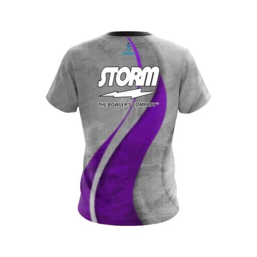 Storm Rough Edges Purple CoolWick Bowling Jersey - Image 2