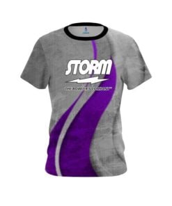 Storm Rough Edges Purple CoolWick Bowling Jersey