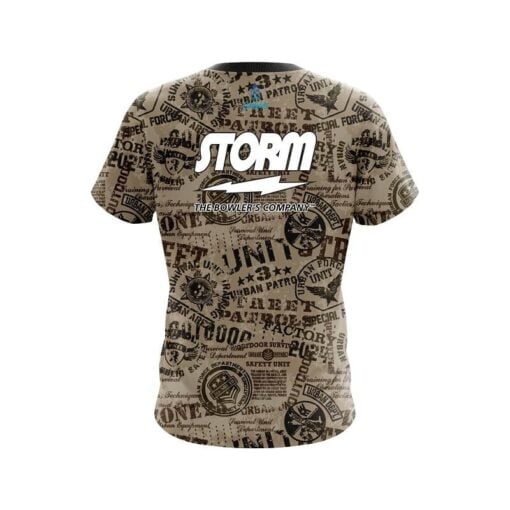 Storm Urban Military Grunge CoolWick Bowling Jersey - Image 2