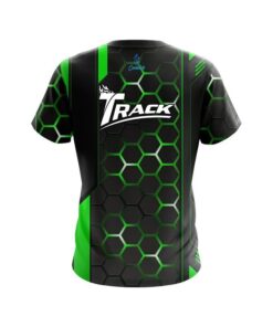 Alternative view of Track Green Steel Comb CoolWick Bowling Jersey